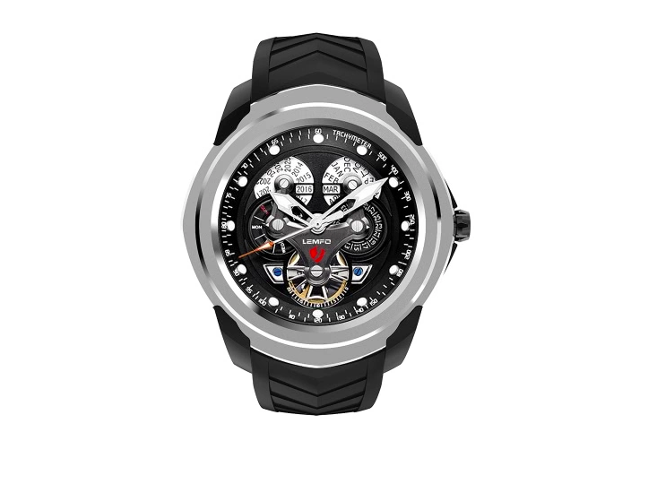 black sport watch front