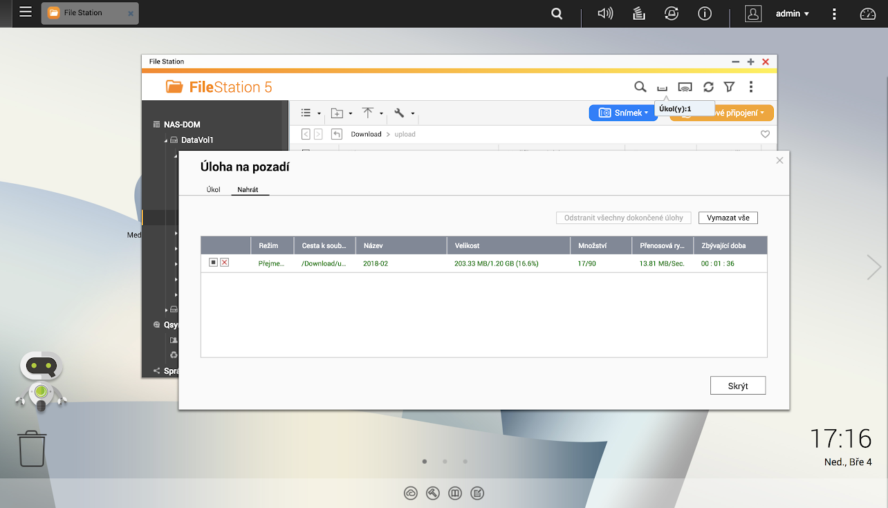 filestation 5 background task