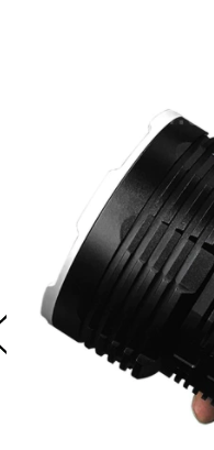 flashlight head closeup