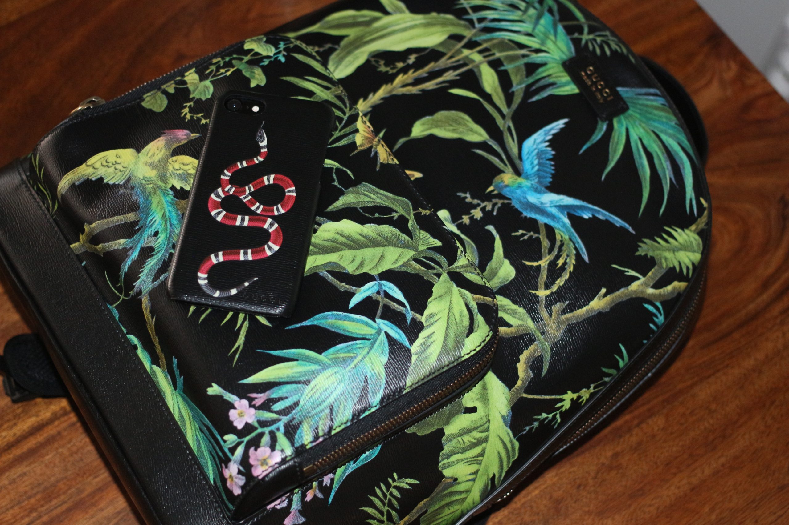 floral backpack snake phone case