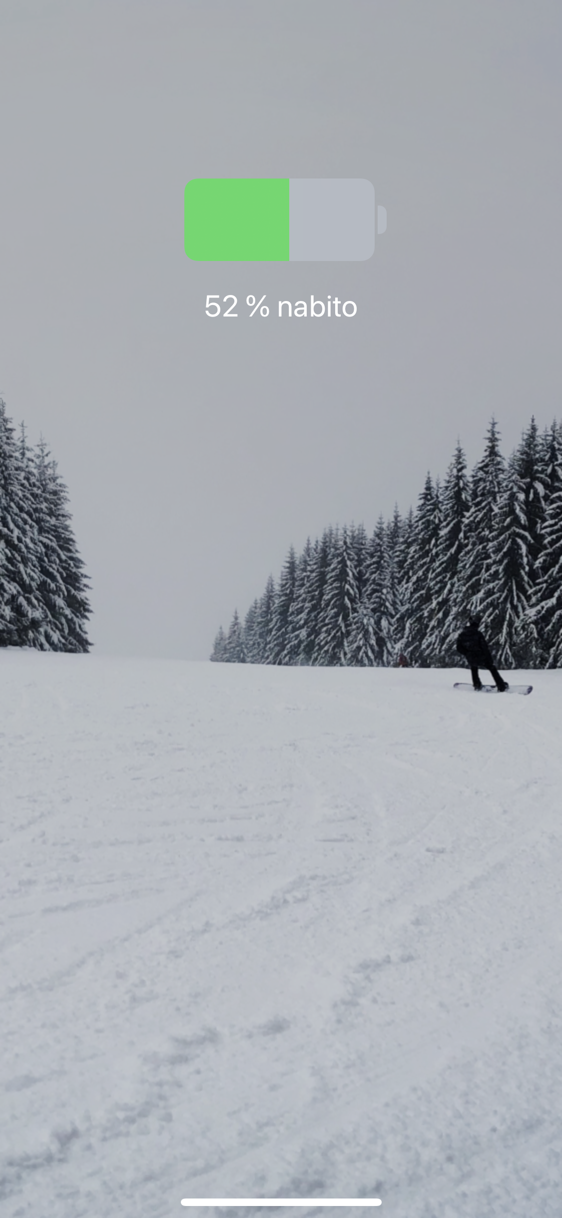 iphone snowy landscape battery