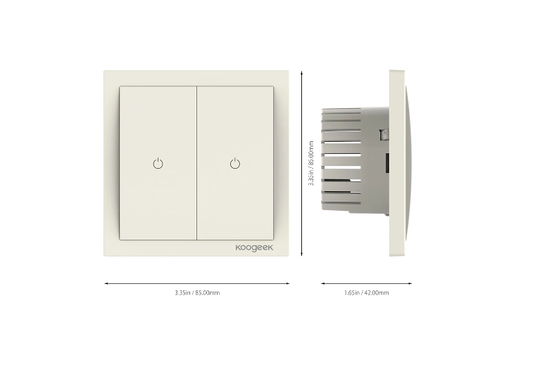 light switch dimensions