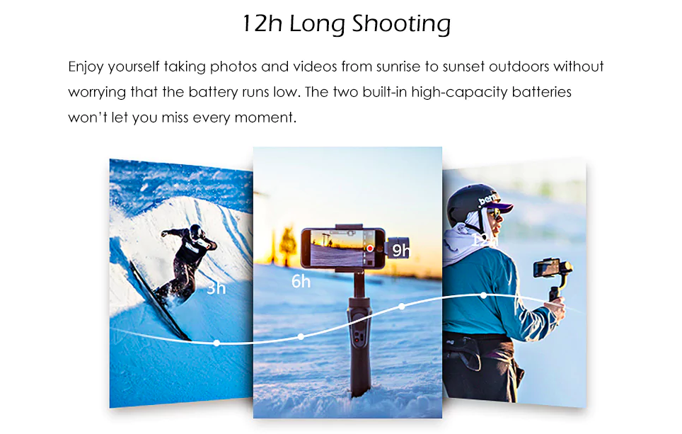 long battery life gimbal usage