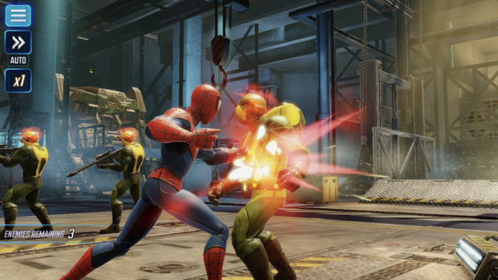 marvel strike force spiderman battle