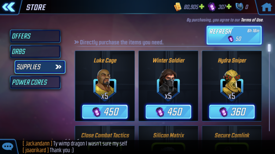 marvel strike force store