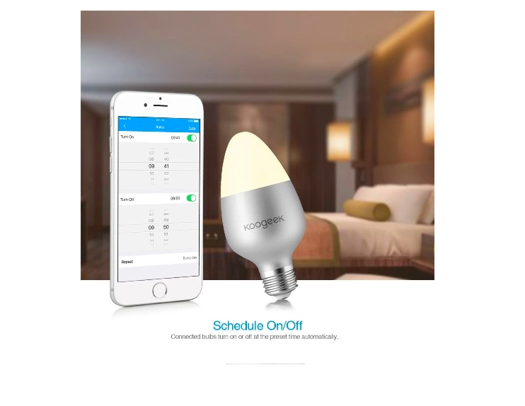 smart bulb schedule app