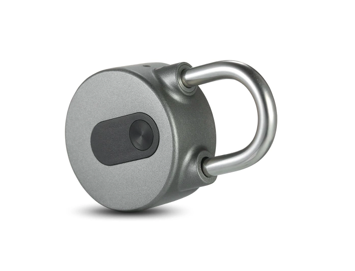 smart padlock angle view