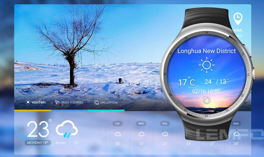 smartwatch weather display