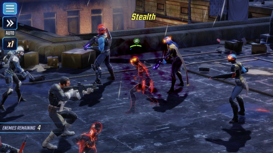 stealth battle on rooftop