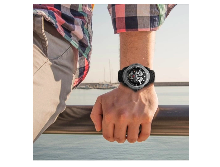 watch on wrist outdoors