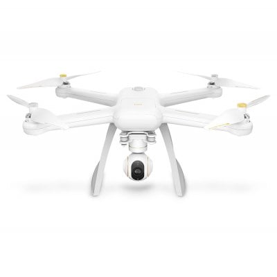 white drone with camera