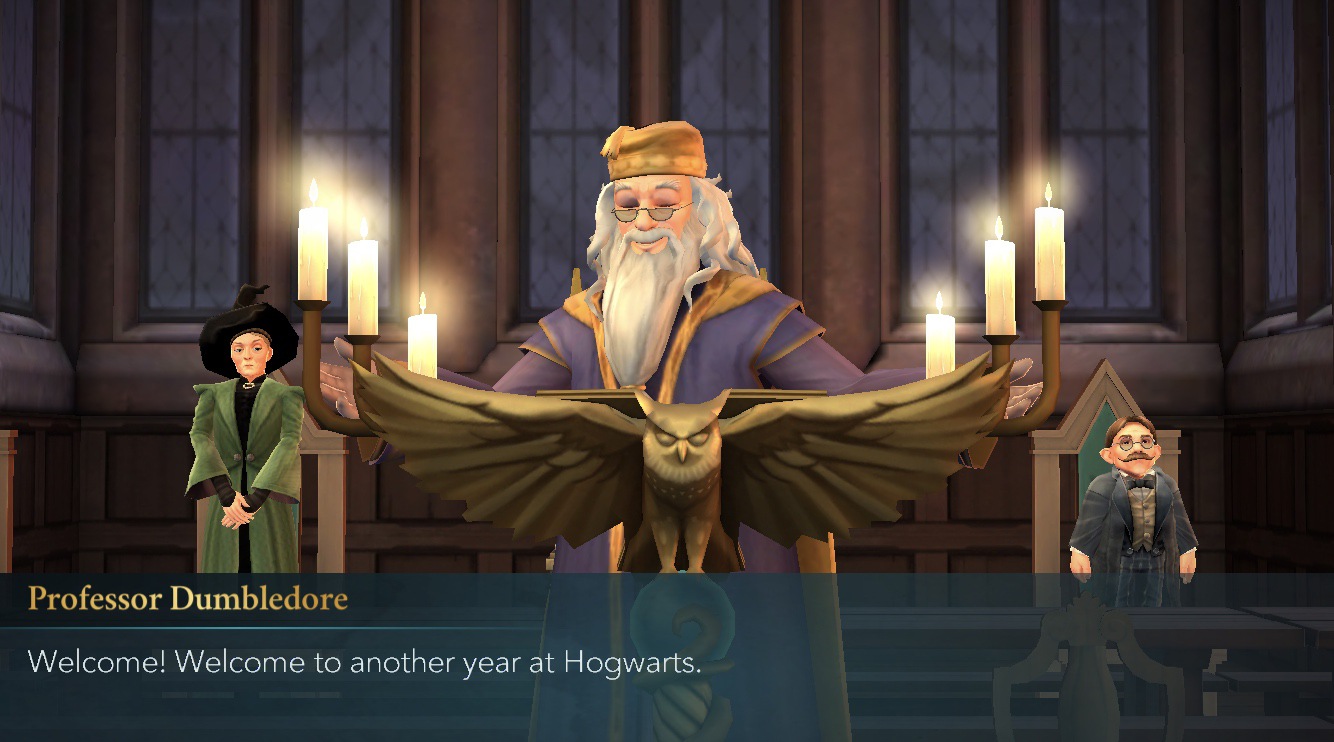 animated dumbledore welcome