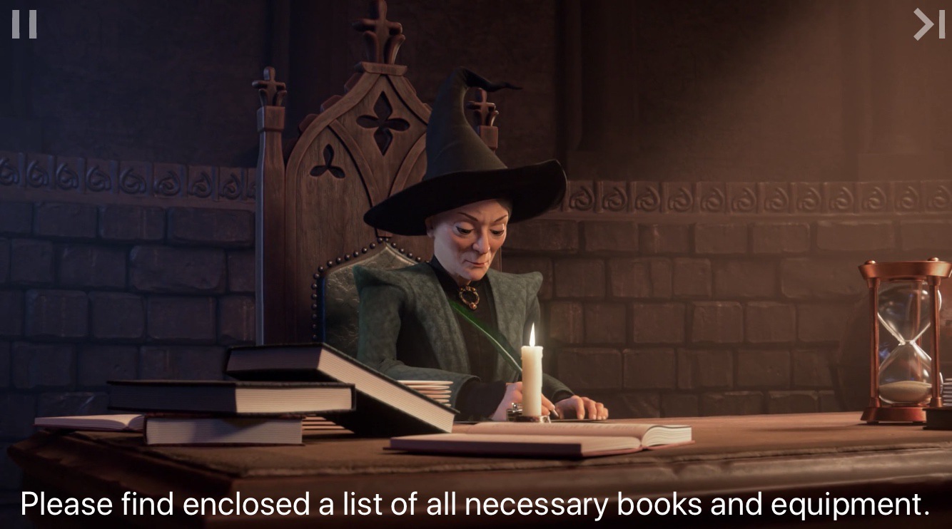 animated witch at desk