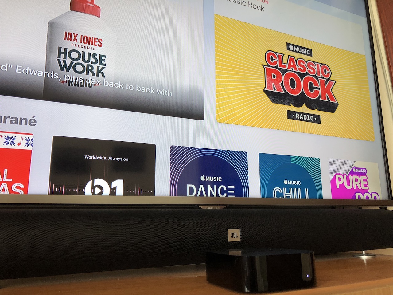 apple tv music selection