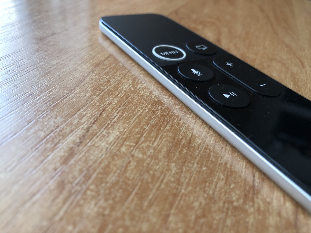 apple tv remote closeup