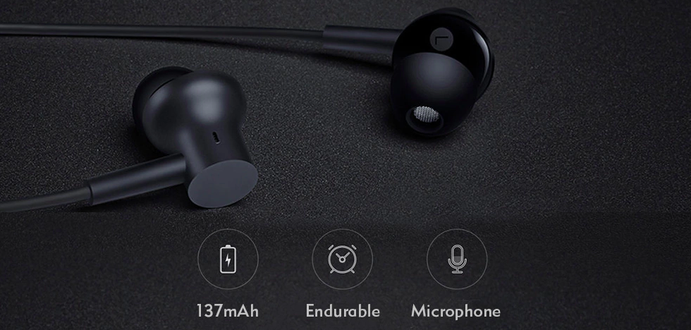 black earbuds with microphone