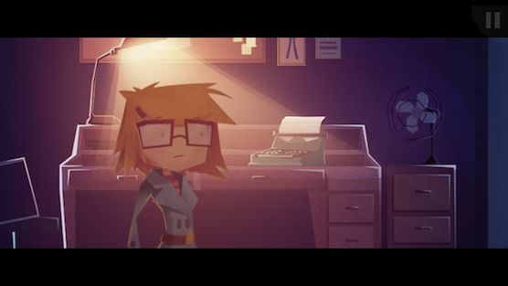 character standing desk