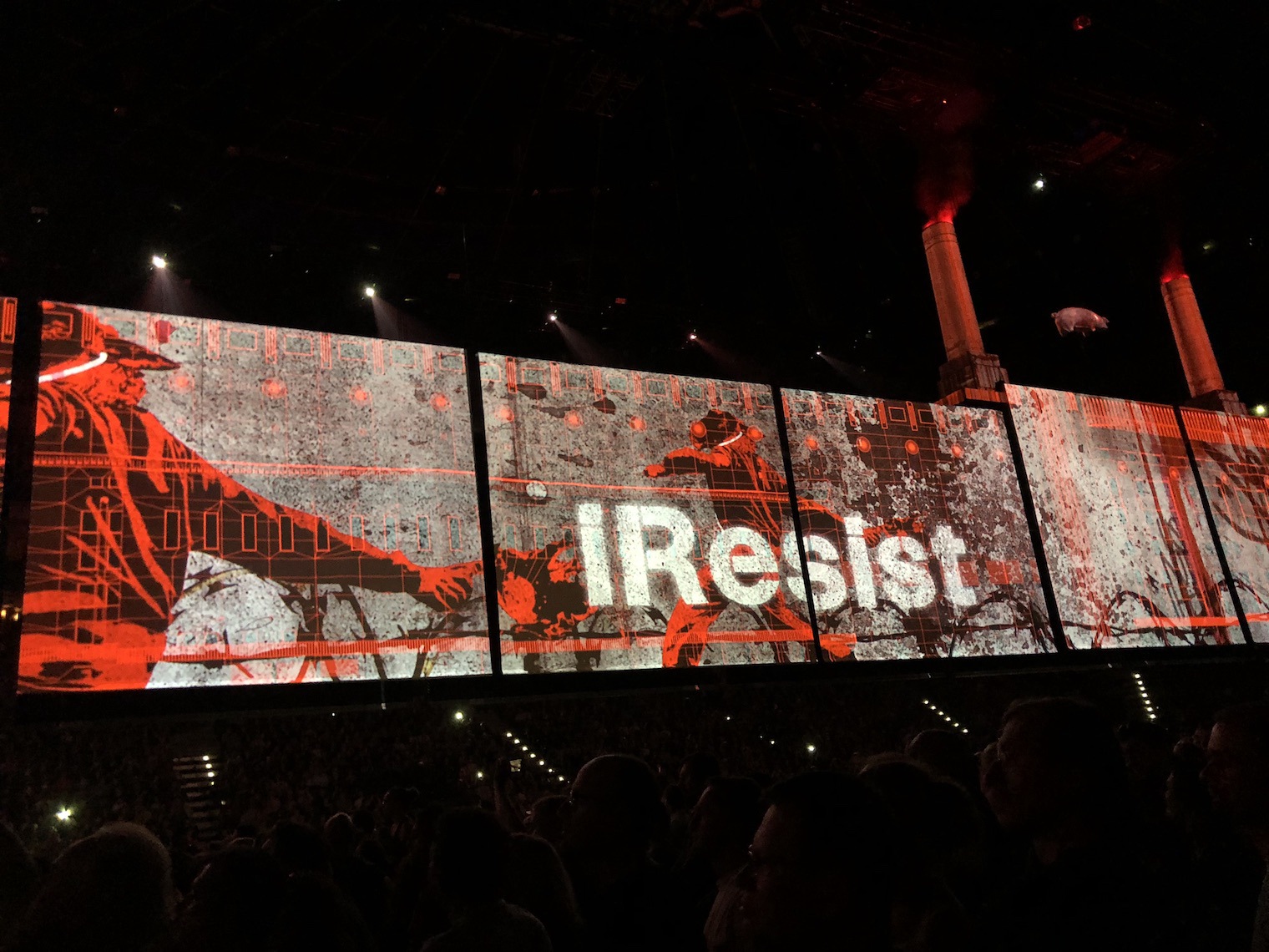 concert stage resist text