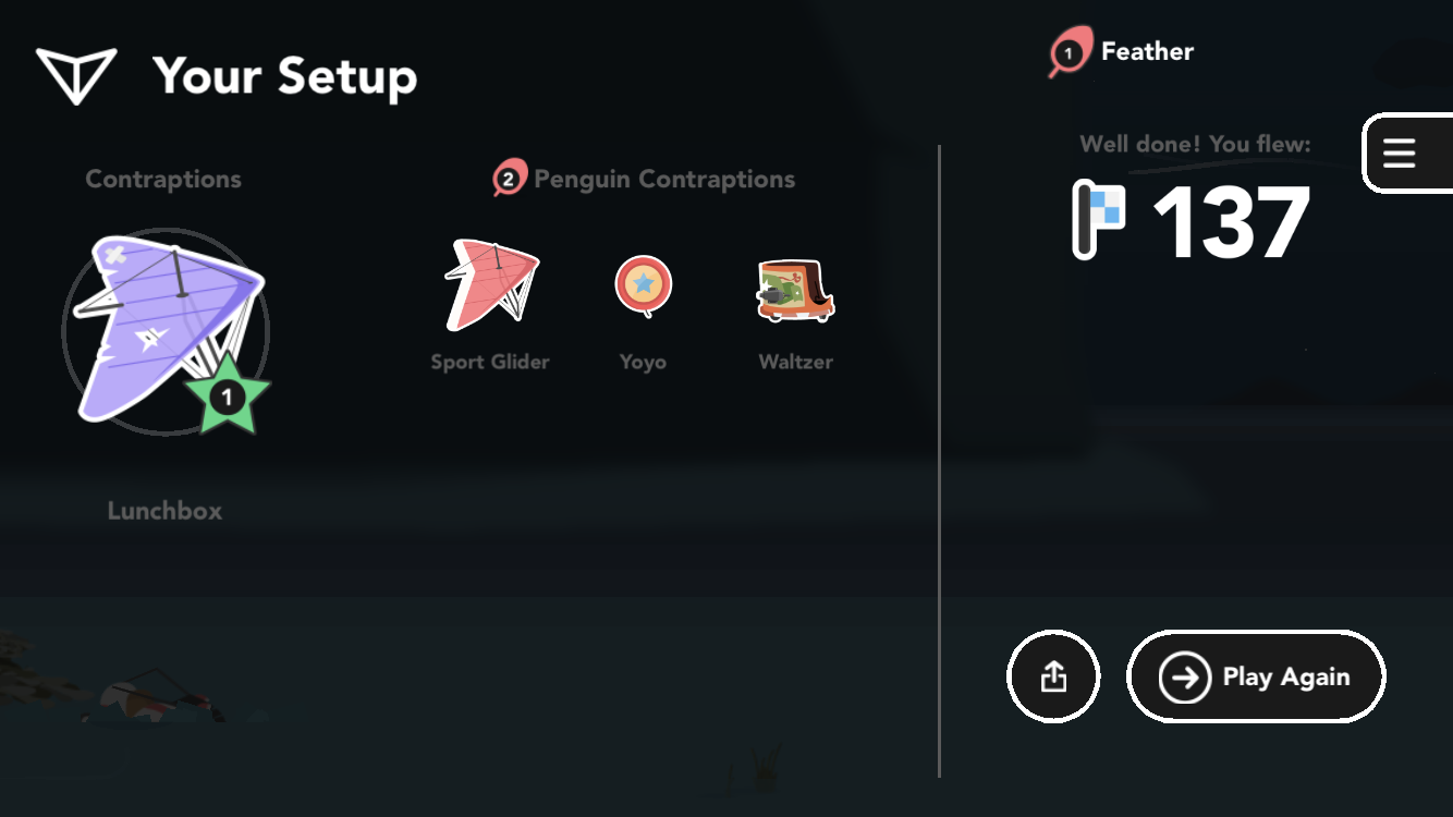 contraption selection screen