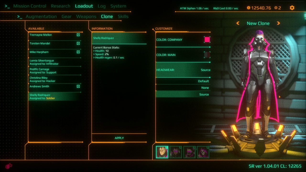 cyberpunk game character customization