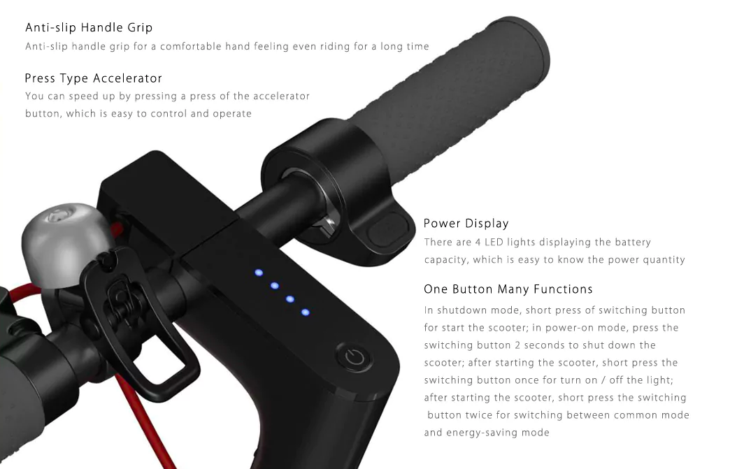 electric scooter handle grip