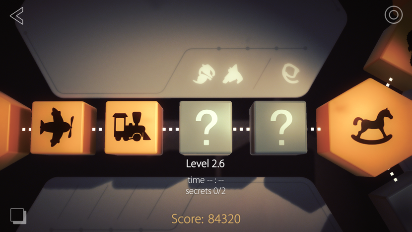 game level selection screen