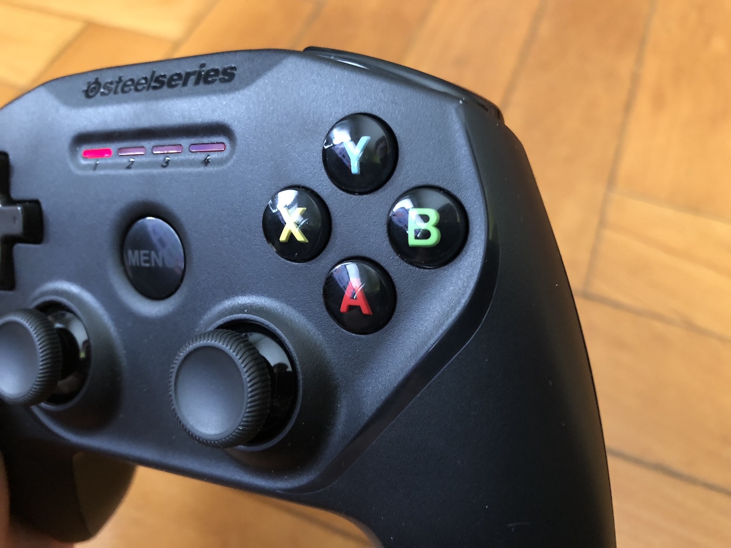 gaming controller buttons closeup