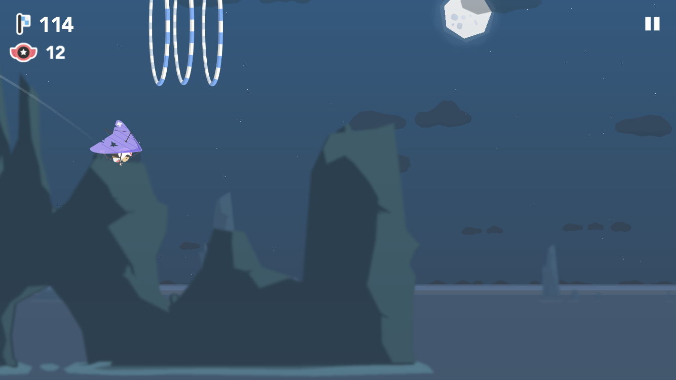 hang glider moon background