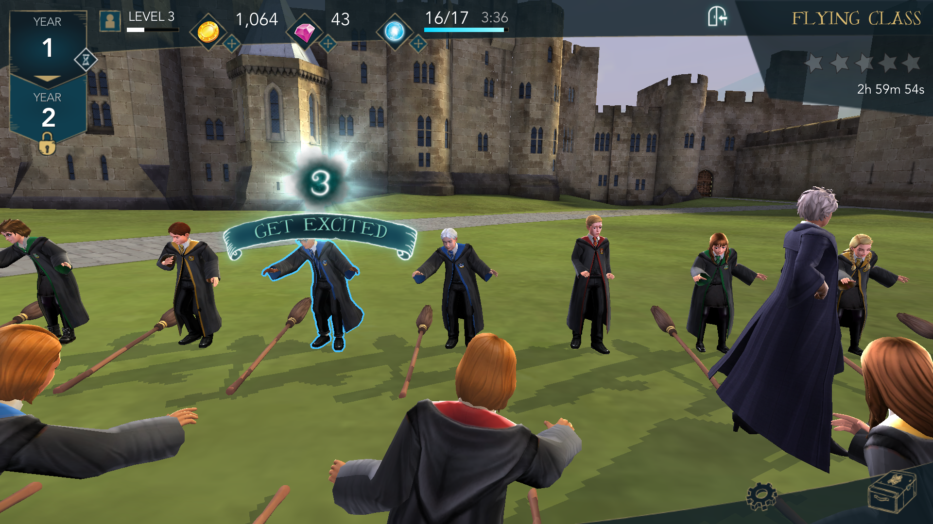 harry potter flying class game