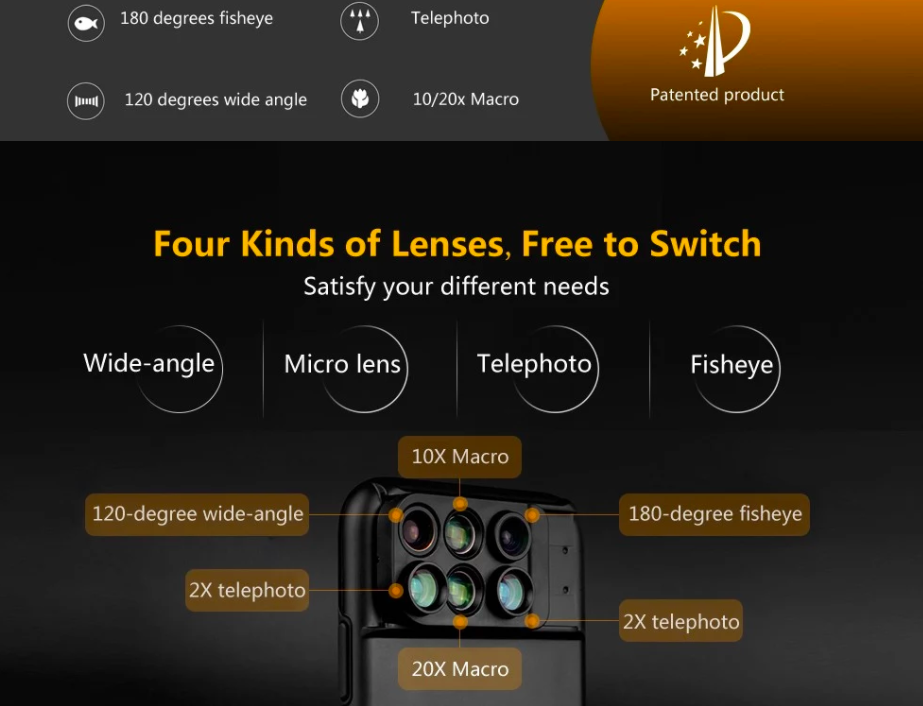 iphone x lens options