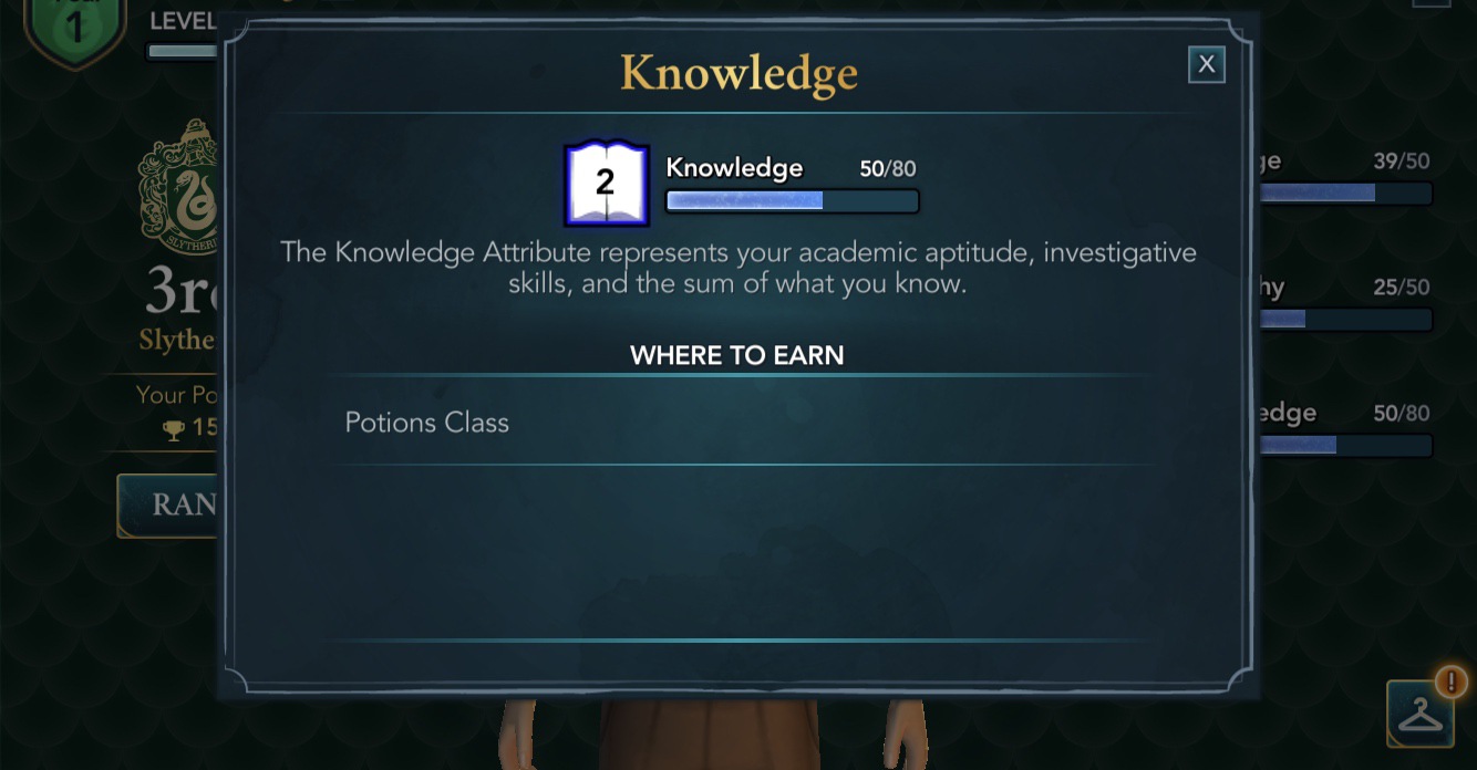 knowledge attribute screen