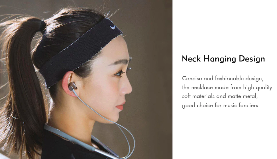 neck hanging earbuds design