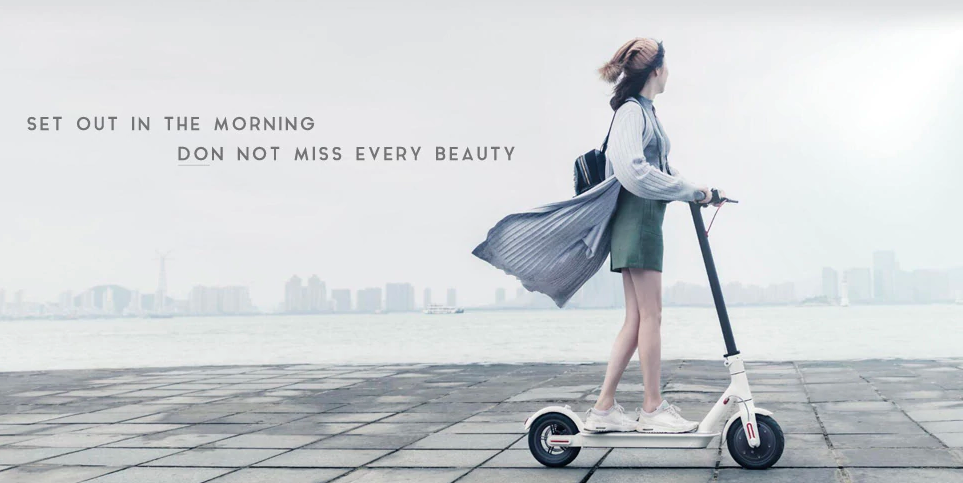 person riding electric scooter