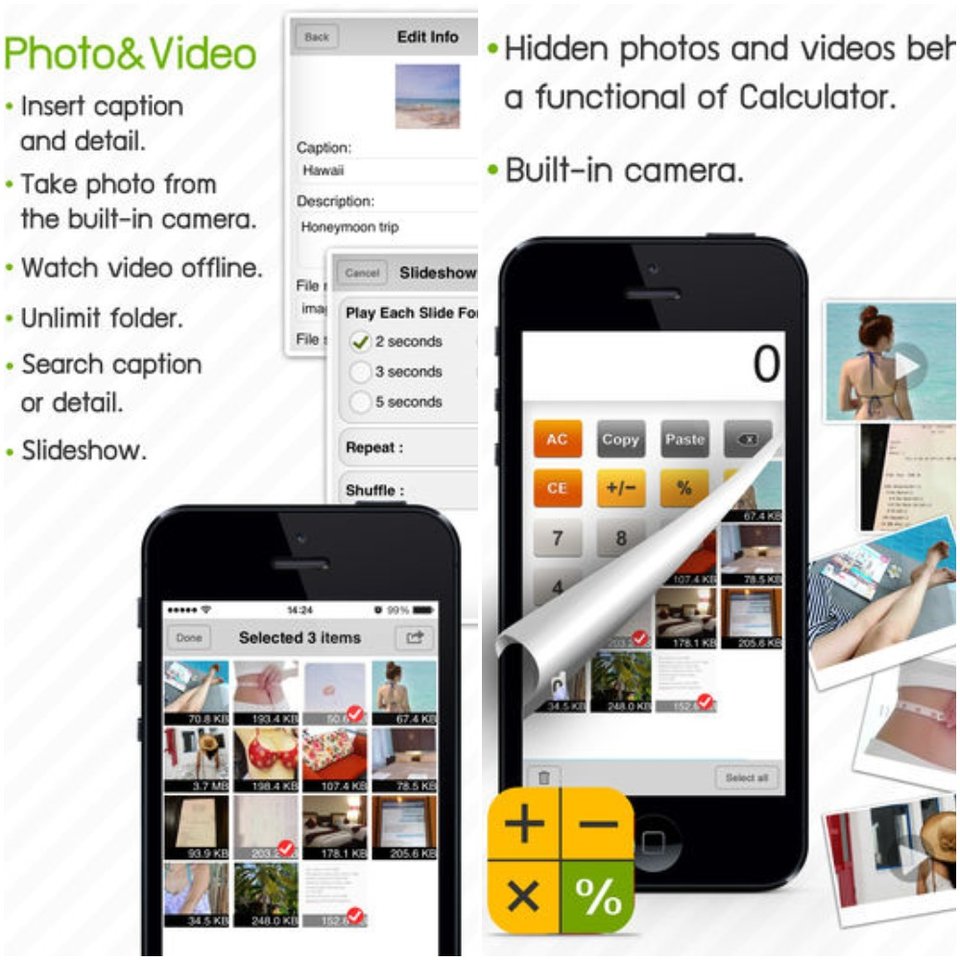 photo video app interface