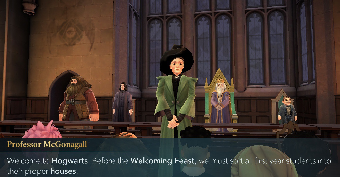 professor mcgonagall welcoming feast