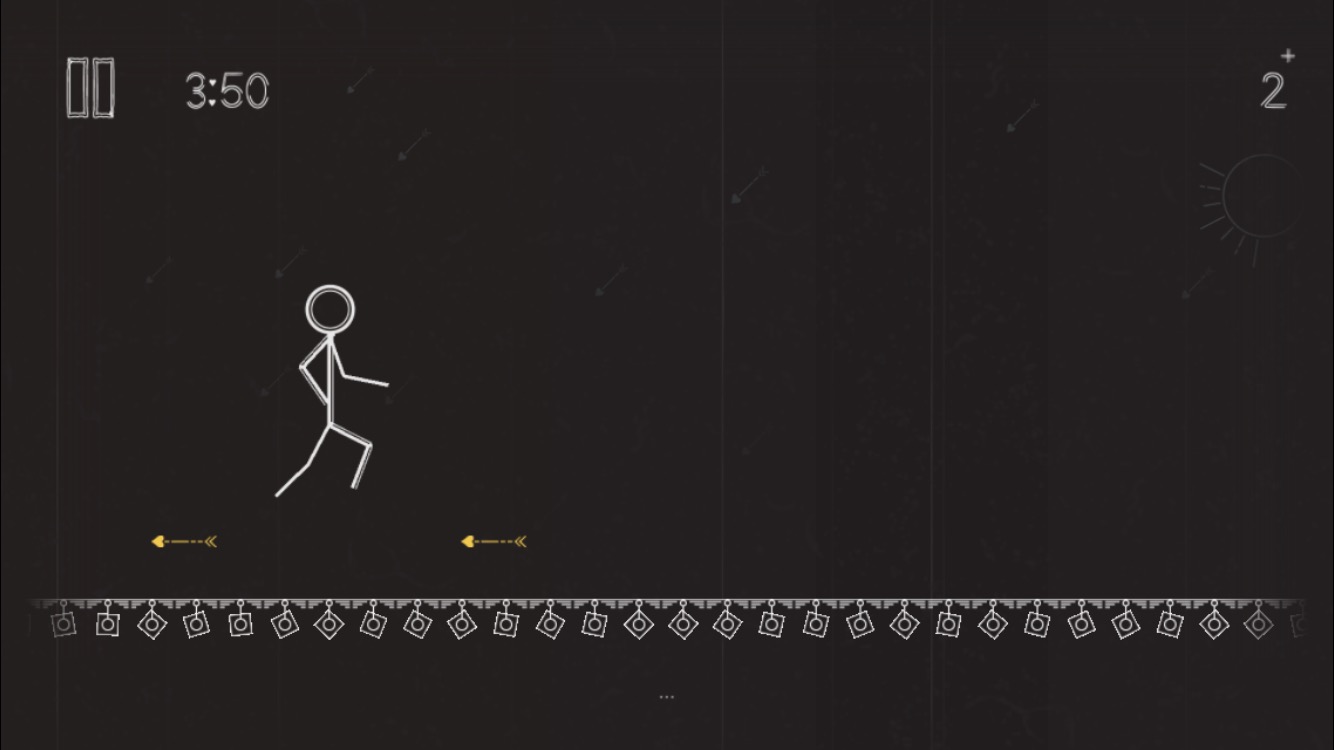 stick figure running gameplay