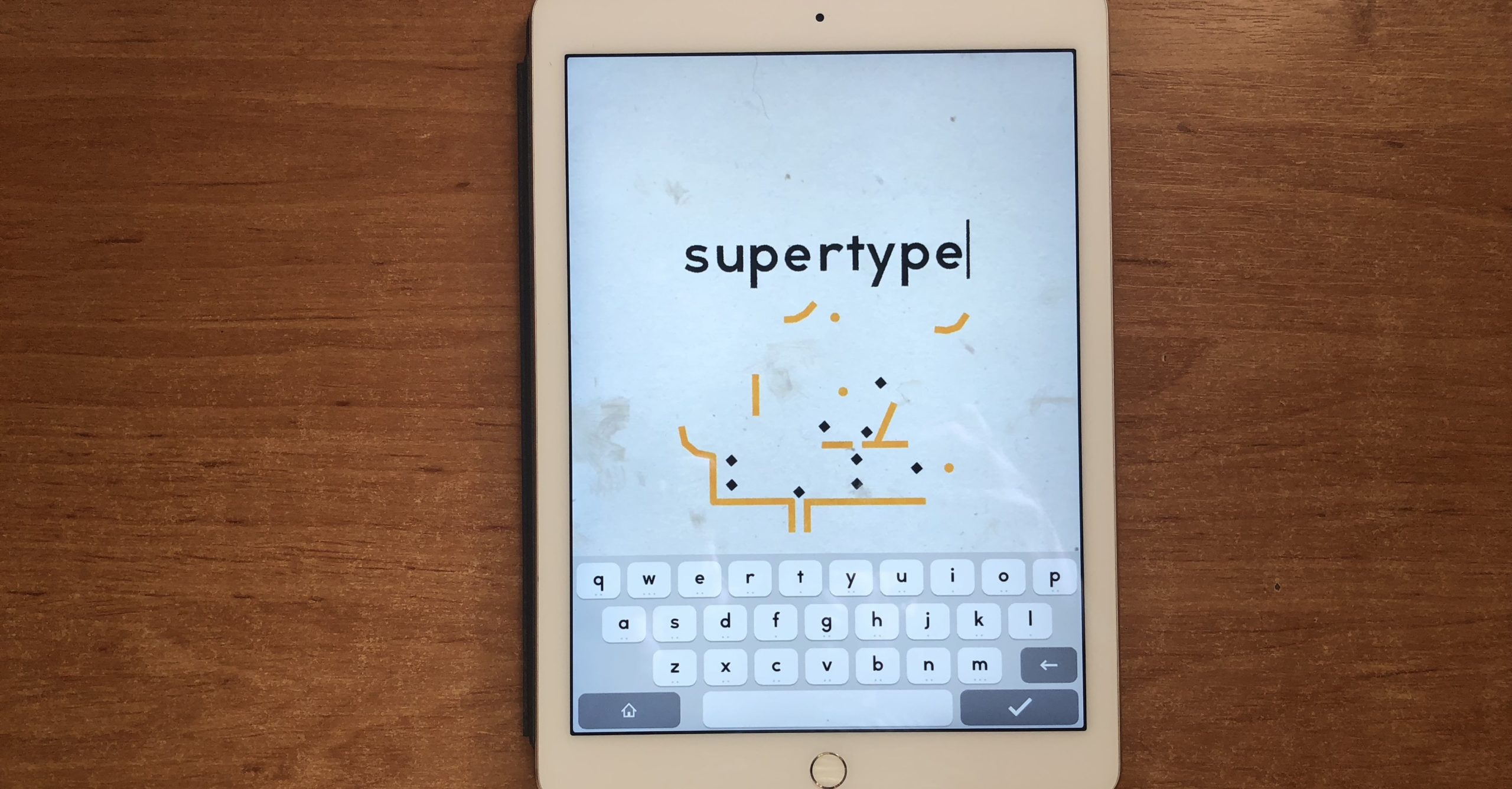 supertype game on tablet