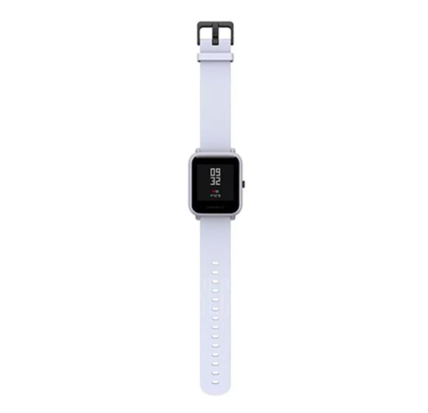 white smartwatch full view