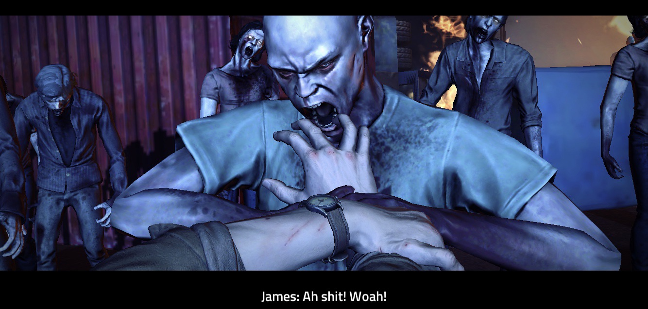 zombie attack video game scene