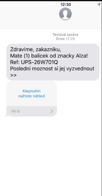 alza package notification