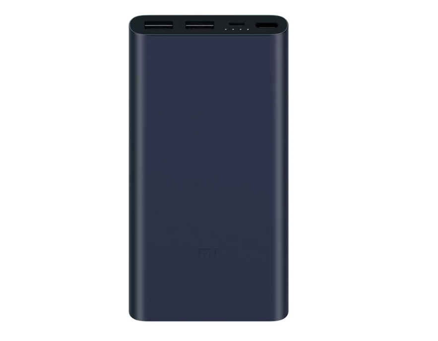 black power bank front view