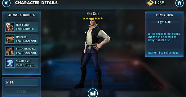 character details screen