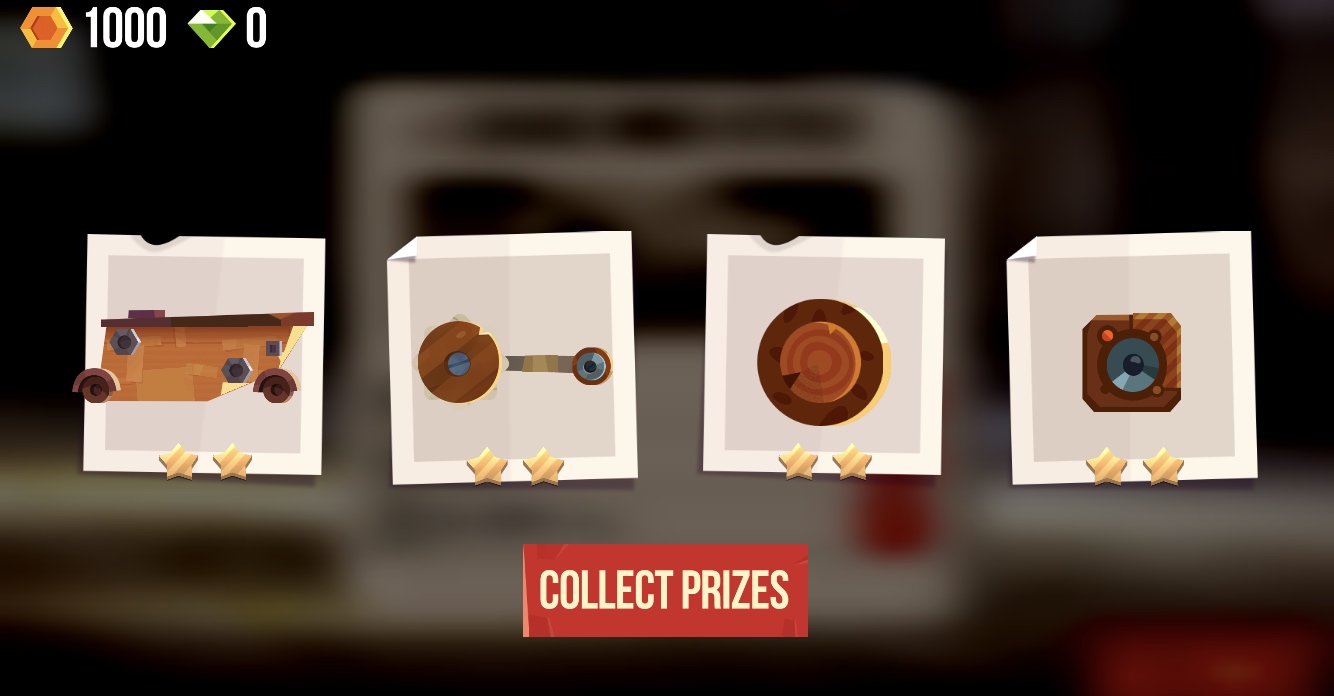 collect prizes screen