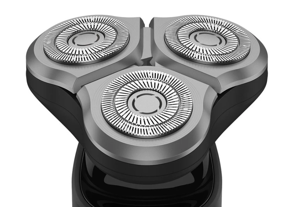 electric shaver head close up