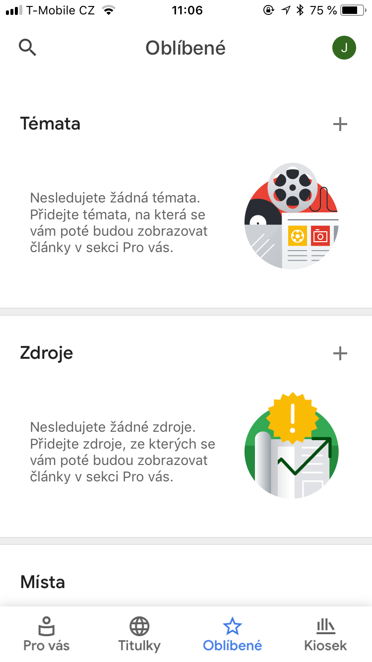 google news favorites