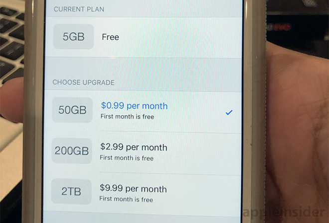 iphone storage plan options