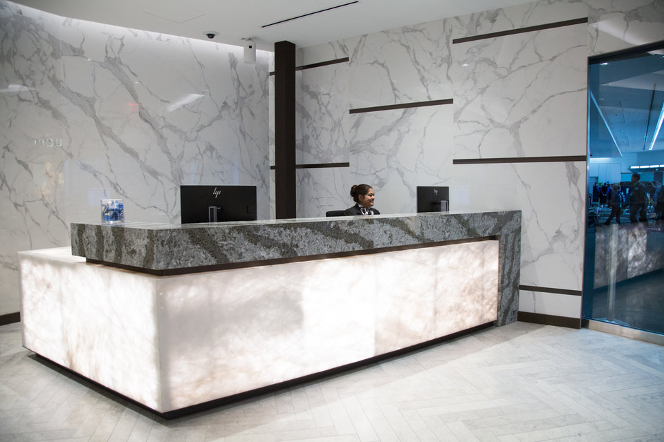 modern reception desk