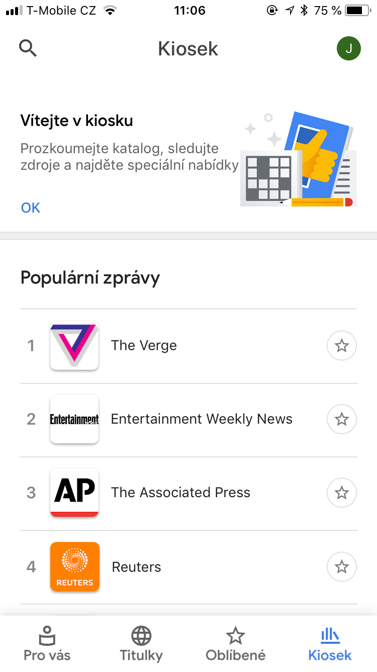 news app interface