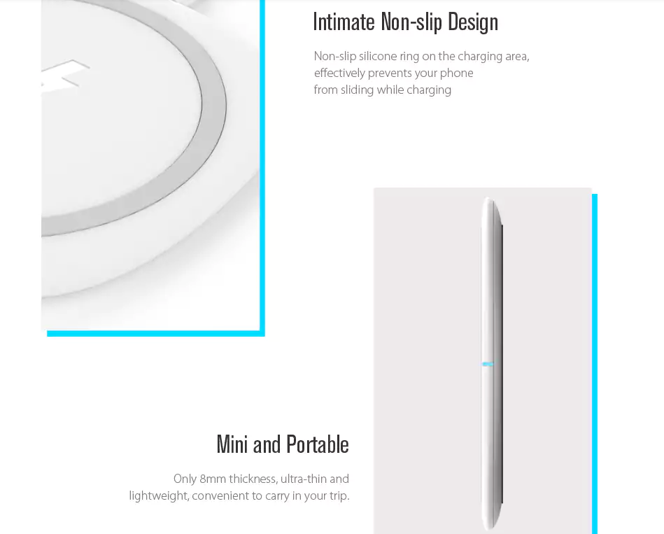 non slip design wireless charger