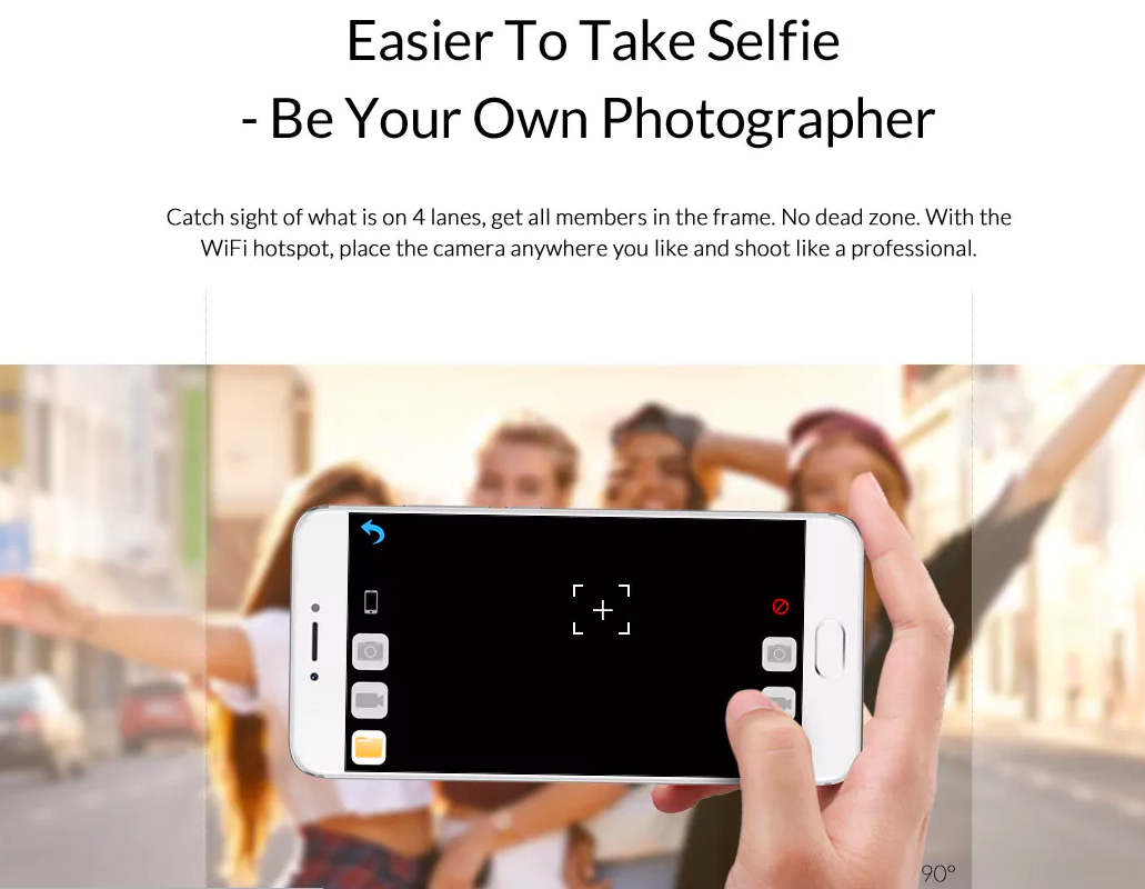 selfie with smartphone
